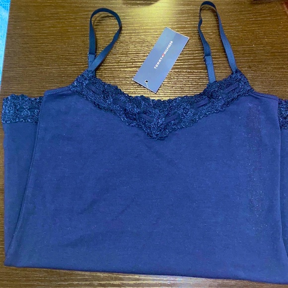 TOMMY HILFIGER Lace Trim Tank Top NWT - Picture 1 of 7